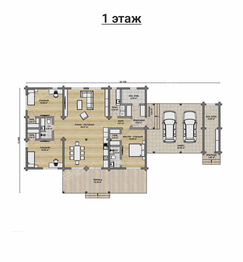 Дом из клееного бруса VZ-473